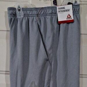 Reebok Boys Gray & Lime Green Athletic Basketball Shorts